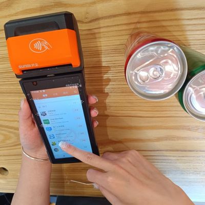 Financial Smart Sunmi Payment Terminal 7.6V 2540mAh With 1D Barcode Scanning