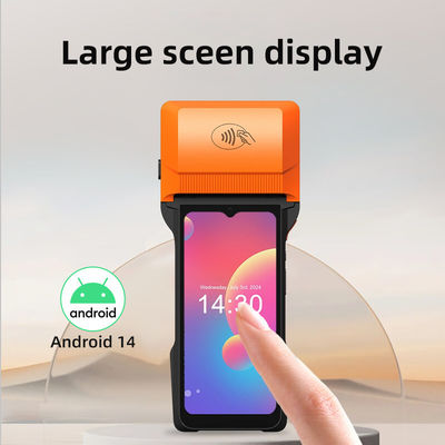 All In One Touchscreen Computer Multiple Languages Supported Android POS With 6400mAh Battery Capacity