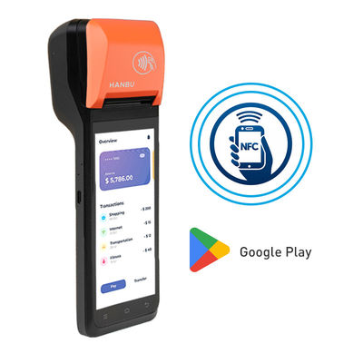 5.5 Inch Screen Size Android POS With NFC Support 4G Connectivity