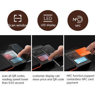All In One Touch Screen Cash Register 80mm Thermal Printer With NFC 4G LTE