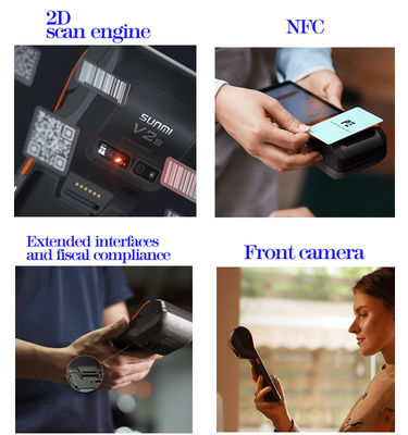 58mm Printer Handheld NFC POS Terminal Android 11 with 5.5inch Touch Screen