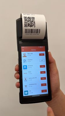 5MP Camera Android Smart POS Terminal With 58mm Printer And 7.7V 3000mAh Battery