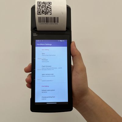 58mm Printer Android Mobile POS Terminal 5MP Camera For Quick Service Restaurants