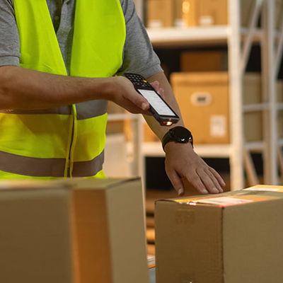 Handheld PDA Data Collector With Dual Microphones And Barcode Scanner