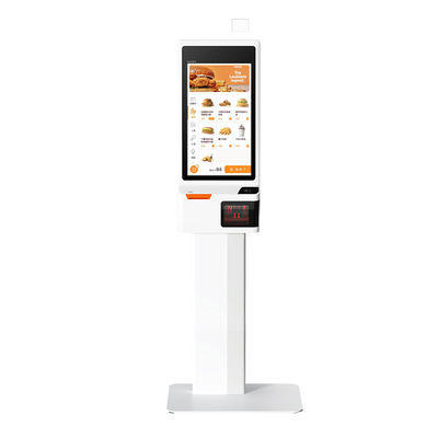 80mm Printer Self Checkout Kiosk Floor Standing For Supermarket Retail