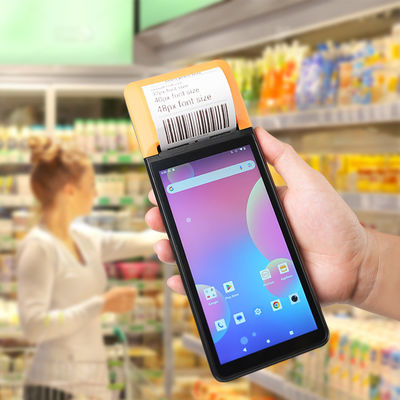 Soft POS Android 14.0 58mm Touch Screen POS Self Ordering Handheld Wifi POS Terminal With 58mm Printer Point
