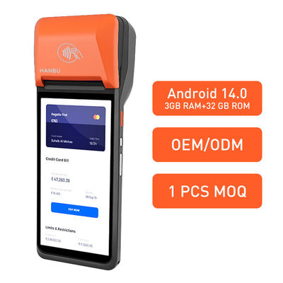 All In One POS Android Battery 3.8V 6400mAh 7.6V 3200mAh Retail Pos Terminal 3GB RAM 32GB ROM Terminal Pos