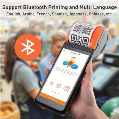 Customizable All In One POS Android With NFC Support And Large 3.8V 6400mAh Battery