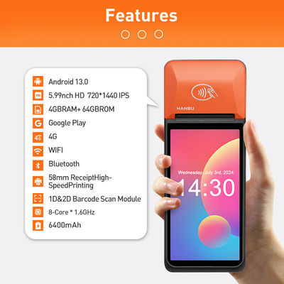 5.99 Inch Screen Display All In One POS Terminal For Customized Business Solutions And Performance